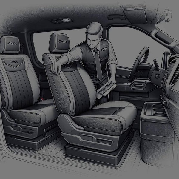 Comment installer des housses de siège sur mesure dans un véhicule de service?