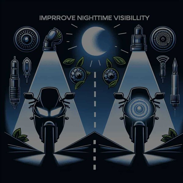 Quel type de lumière est préférable pour les phares de moto afin d'améliorer la visibilité nocturne?